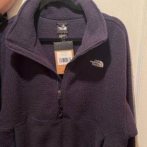 NWT North Face Sherpa Crop Fleece half zip